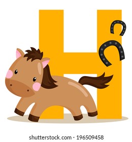 Alphabet H for Horse