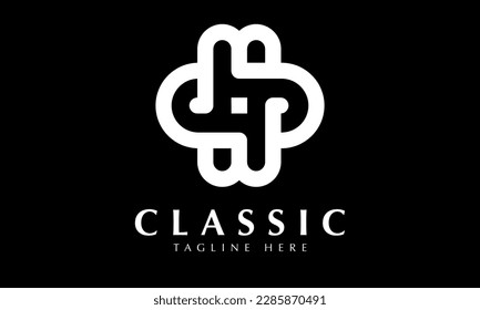 Alphabet H initial logo letter abstract monogram vector template