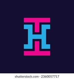 Alphabet H letter Initial Monogram logo