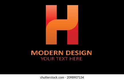 Alphabet h moderne, abstrakte Vorlage für das abstrakte Monogramm-Vektorlogo