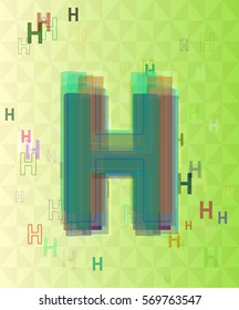 Alphabet H template art