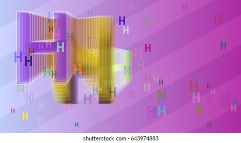 Alphabet H texture art