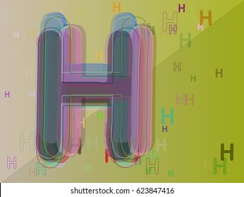 Alphabet H vector icon