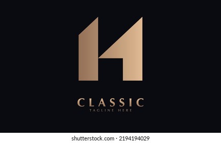 Alphabet h vector monogram abstract logo template