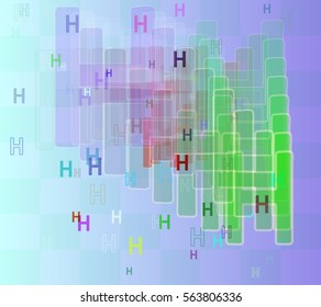 Alphabet H vector template