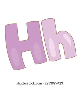 Alphabet H For Vocabulary Illustration vector Clipart