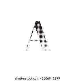 Un alfabeto de medio tono con efecto de puntos logo icono Ilustración vectorial EPS