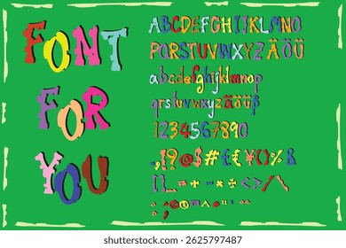 A alphabet hand brush writing 