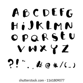 alphabet hand drawn