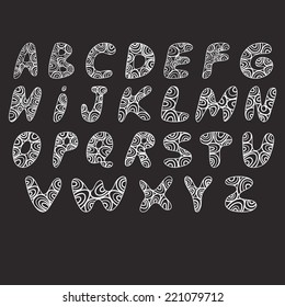 Alphabet hand drawn