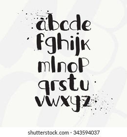 Alphabet. Hand drawn letters isolated on white background. Colorful vector illustration. Design elements for scrapbooking.