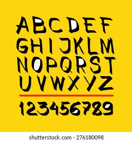 alfabeto. dibujado a mano en vector