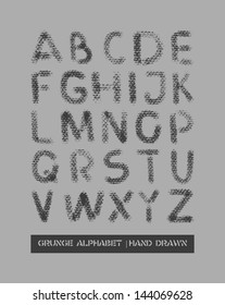 Alphabet. Handgezeichnet. Vektor eps8
