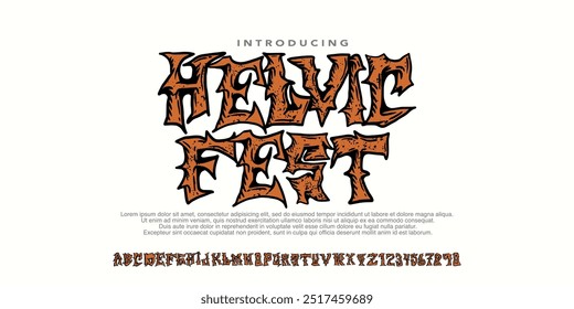 Alfabeto Dibujado a mano Y2k Letras oscuras Vector tipo fuente. diseño para música, póster, ropa, estilo Grunge tipo fuente con gótico Punk, metal y Rock. Estilo de Halloween