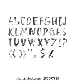 Alphabet, hand drown, EPS10