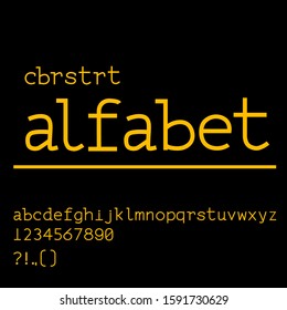 Alphabet hand written letters set 
