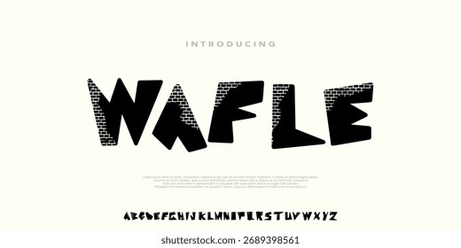 Alphabet Handgezeichnet mit Wandtexturschriftarten, Großbuchstaben, Schrift. design urban street style.Vektorgrafik