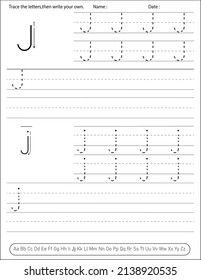 Alphabet Handwriting Practice Worksheet. Alphabet Activity For Pre Schoolers And Kindergarten. English Activity For Kids