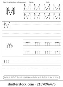 Alphabet Handwriting Practice Worksheet. Alphabet Activity For Pre Schoolers And Kindergarten. English Activity For Kids