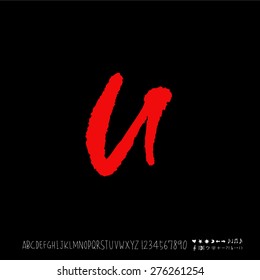 alphabet  / Handwritten alphabet - vector