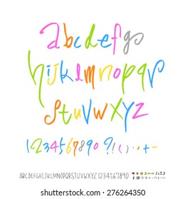 alphabet  / Handwritten alphabet - vector