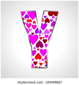 Alphabet of hearts