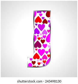 Alphabet of hearts