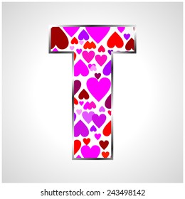 Alphabet of hearts