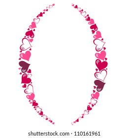 Alphabet of hearts vector illustration