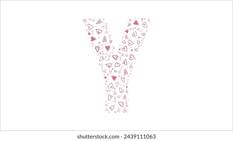 Alfabeto de corazones ilustración vectorial
