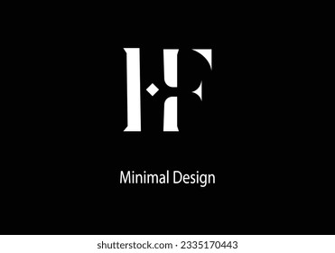 Alphabet HF, HF monogram, Art line, Vector logo design, Initial logo, 