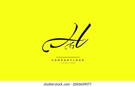 Alphabet HG GH Initial Letter Monogram Icon Logo vector illustration abstract  web character logotype 
initials icon badge business brand