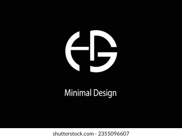 Alphabet HG, monogram logo design, HG icon, HG vector, templet, letter HG 