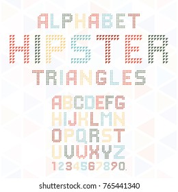 Alphabet Hipster triangles