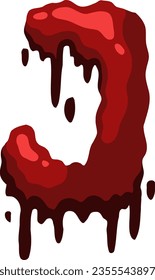 un alfabeto con tema de horror y sangre