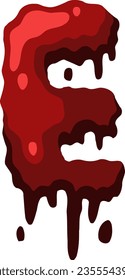 an alphabet with a horror and blood theme