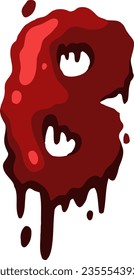an alphabet with a horror and blood theme