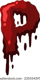 an alphabet with a horror and blood theme