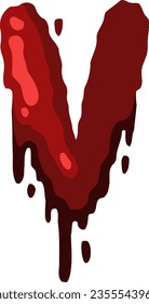 an alphabet with a horror and blood theme