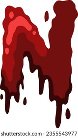 an alphabet with a horror and blood theme