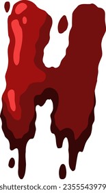 an alphabet with a horror and blood theme