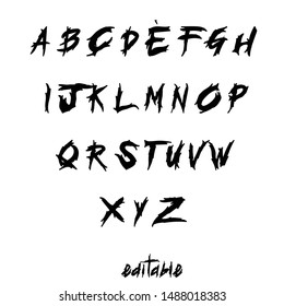 Alphabet Horror Font Blackletter halloween style for tshirt ,poster , sticker nad much more