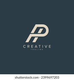 Alphabet HP PH letter modern monogram style logo vector element.