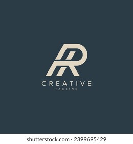Alphabet HR RH letter modern monogram style logo vector element.
