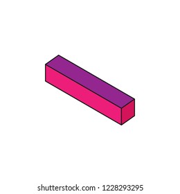 alphabet I, 3D colored isometric icon. Element of 3d words and symbols icon for mobile concept and web apps. Isometric alphabet I, 3D icon can be used for web and mobile