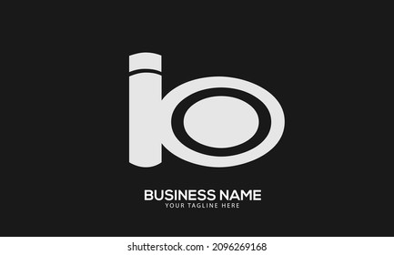 Alphabet IB or BI creative monogram vector logo template