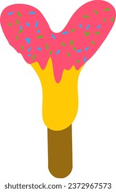 un alfabeto con tema de helados