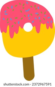 an alphabet with ice cream theme