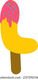 an alphabet with ice cream theme