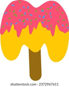 an alphabet with ice cream theme